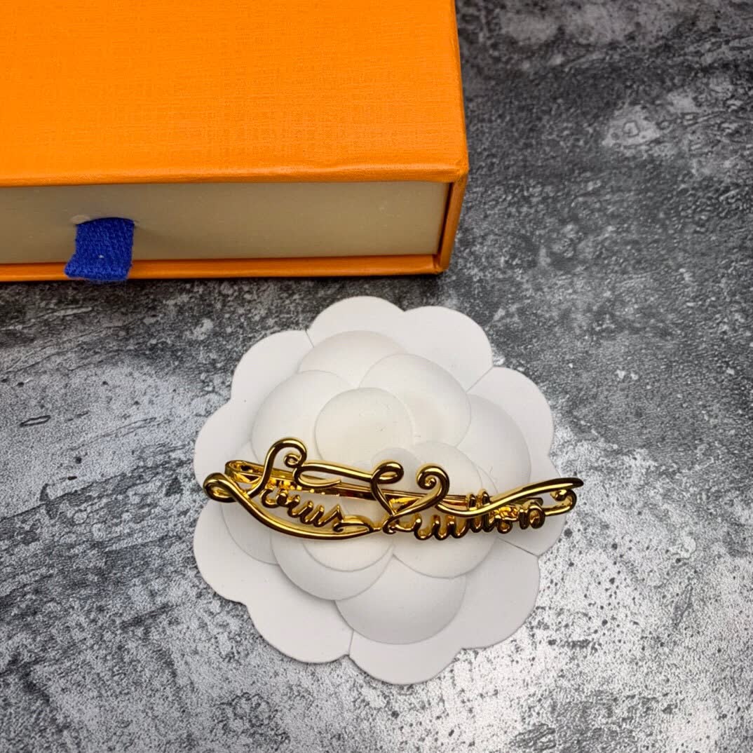 Louis Vuitton Gold Tone Hair Clip